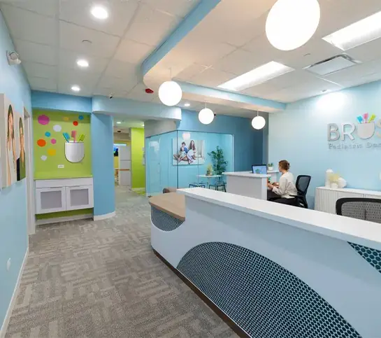 Dental treatment area in Brush Pediatric Dentistry of Downers Grove