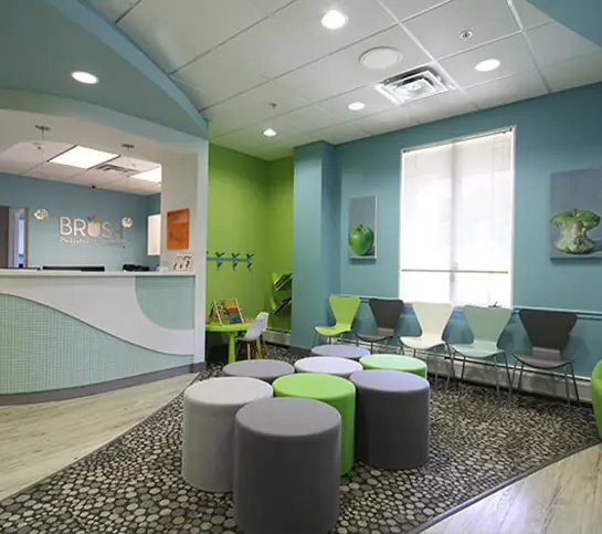 Reception area in Brush Pediatric Dentistry of Hinsdale
