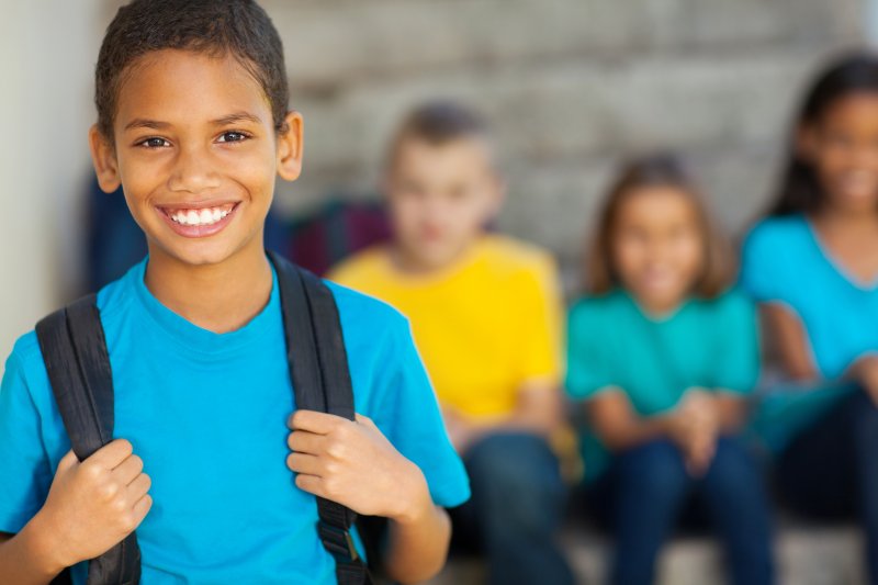 boy wearing a backpack